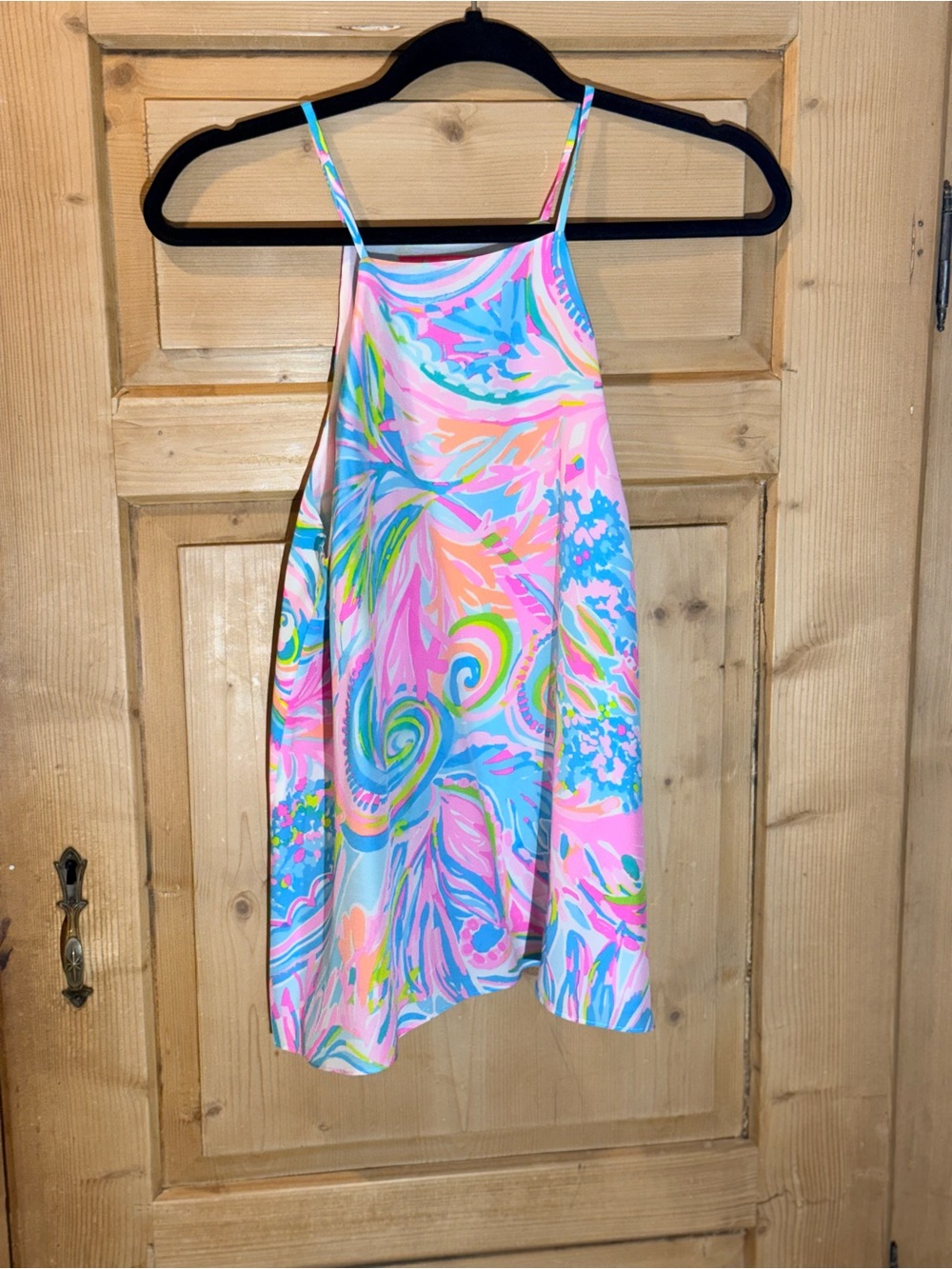 Lilly Pulitzer Multicolor Pastel Print Tote with Hot Pink Label